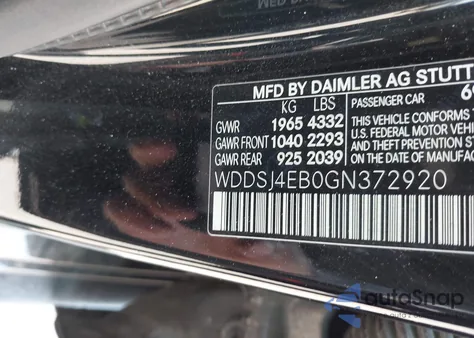 2016 Mercedes-Benz Cla 250 from USA, damaged, VIN WDDSJ4EB0GN372920